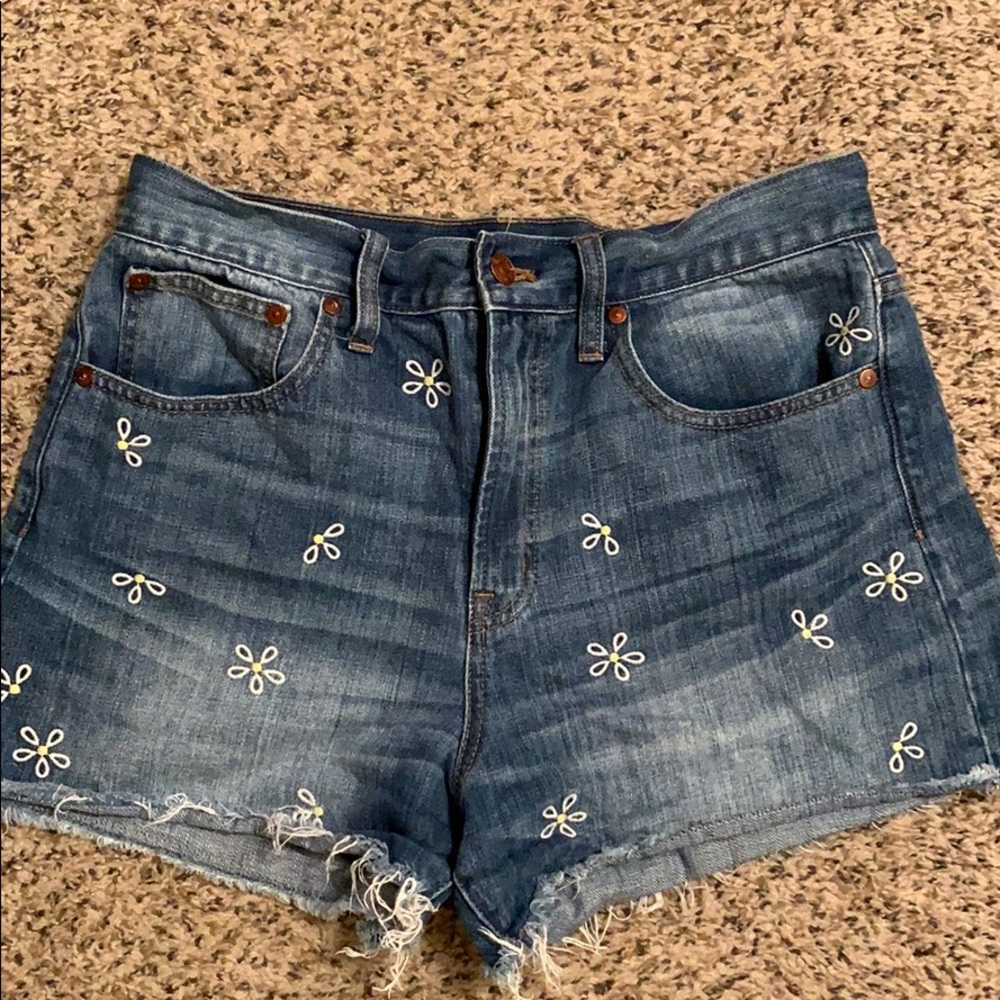 Madewell high waisted daisy shorts